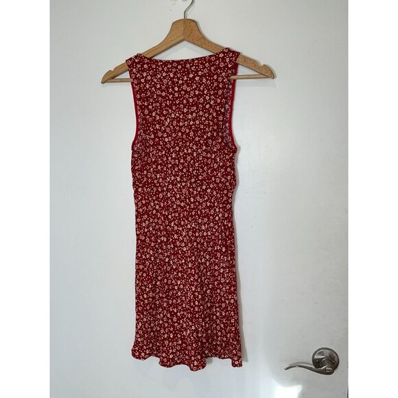 Reformation Calix Floral Red Sleeveless Mini Dress  Womens XS - Picture 8 of 11